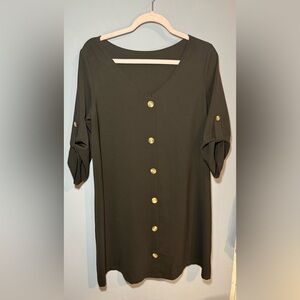 Elegant Black Button-Down Women's Top, small